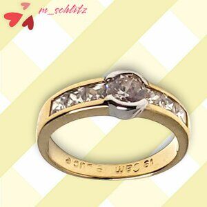 Crystals and Center Mounted Crystal Two Tone Set - Size 9